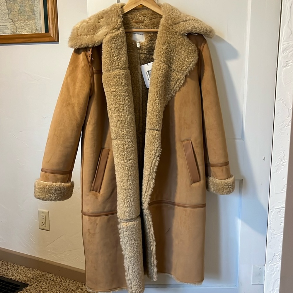 Avec Les Filles Suede Teddy Coat M